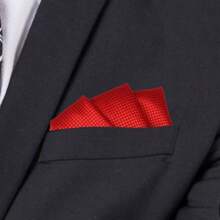 1 Pièce Mouchoir De Poche En Soie À Carreaux Pour Costume D'affaires Formel De Mariage Pour Homme