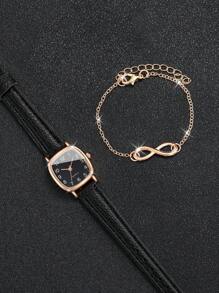 Set Jam Tangan Wanita Lainnya - Hitam - View 4