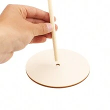 3pcs Gỗ Hình bánh rán Giá lưu trữ , Có thể tái sử dụng Và Đơn giản Bánh vòng Hộp đựng - đồ trang trí bánh rán - Xem 5