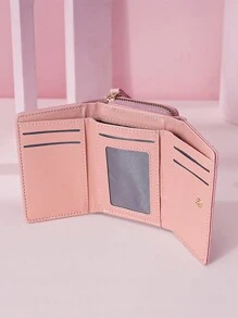 Women's Short Zipper Wallet With Embroidery Fashionable Multi Card Holder Clutch Coin Wristlet Wallet For Women Wallet Purse Wallet Small Wallet