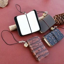 1個帶鑰匙扣的皮革迷你口袋筆記本,創意皮革手工珠寶筆記本,多用途迷你皮革tn簿記帳,適合送給家人和朋友,假日禮物。 - 彩色 - 查看 4