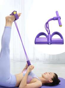 1pc Multi-Functional Tension Rope, 4 Tubes Elastic Yoga Pedal Puller Resistance Band, Natural Latex Fitness Equipment, Suitable For Abdomen/Waist/Arm/Leg Stretching Weight Loss Training Gym Accessories, Sport, Gym, Home Exercise, Sport Accessories, Gym Accessories, CrossFit Accessories