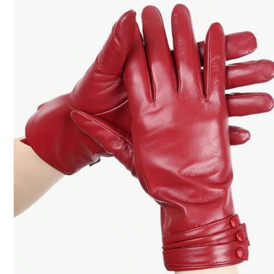 Guantes De Invierno Para Mujer - Rojo - Ver 1