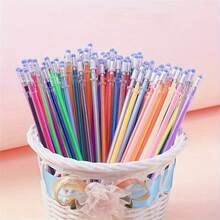 12 Kinds Of Colors/Set Ballpint Gel Pen Highlighter Filling Stick Color Ink Full Color Filling Painting Pen School Student Painting Color Pen,Flash,Metal,Pastel,Fluorescence - Neon - View 1
