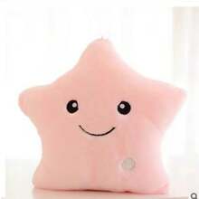 1 个 22 厘米/9 英寸发光星形枕头，柔软毛绒 LED 发光彩色星形靠垫，派对用品，节日装饰，发光毛绒娃娃（不含电池）