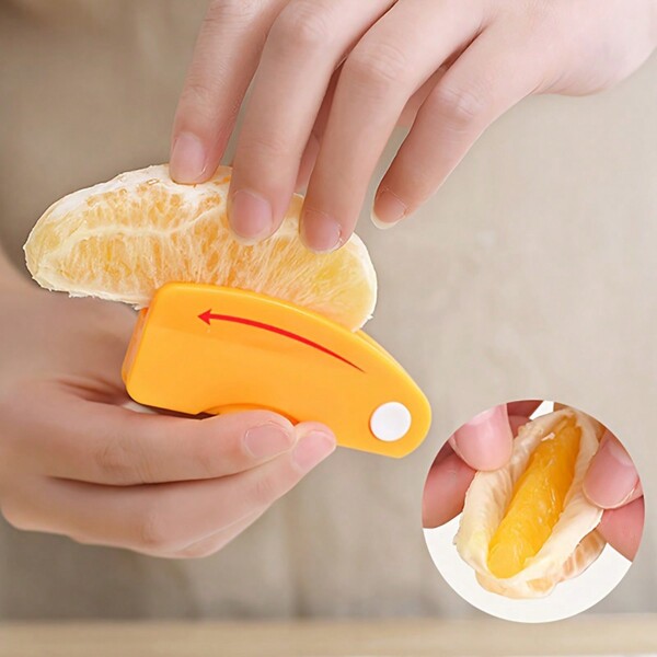 Plastik Orangen Schäler, Einfacher Zitronen- Und Grapefruitschäler, Kreatives Messer, Orangenschäler Werkzeug Mit Klappbarem Griff Für Früchte Und Gemüse, Küchengerät