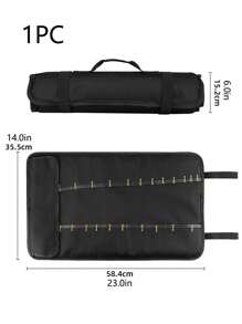 1pc Knife Storage Bag Portable Storage Bag, Canvas-Free Outdoor Portable Reel Picnic Bag Chef Knife Kit Chef Knife Kit Picnic Bag Knife Storage Bag, Large Capacity Roll Portable Storage Bag Chef Kit Oriental And Western Food Chef Knife Storage Bag Waterproof Storage Bag Multifunctional Knife And Fork Storage Bag Portable Storage Bag, Camping Props Storage Bag