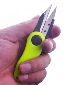 1 Pieza Conjunto De Herramientas Para Nudos De Línea De Pesca Rápida En Verde, Tijeras De Pesca De Acero Inoxidable Con Forma De Camarón Y Alicates Cortadores De Línea