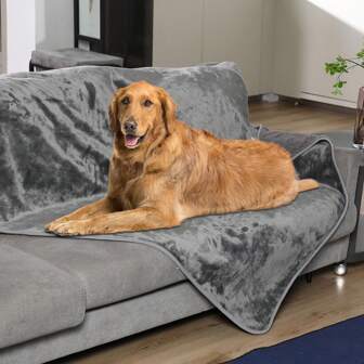 Happy HAHCI Dog Blanket Waterproof, 150x127cm Fleece Dog Blanket, Warm Dog Blankets For Sofa, Machine Washable, Bed Car Seat, Furniture