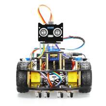 Tscinbuny Robot Programable Inteligente Para Kit De Programación De Arduino Versión Completa, El Mejor Conjunto De Kits Educativos De Electrónica De Robótica Inteligente, Kit De Codificación Electrónico Diy Con Instrucciones Manuales Y Códigos Programados - Albaricoque - Ver 2