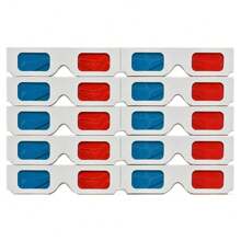 Gafas 3D, 10 pares de lentes estéreo de papel rojo y azul para gafas 3D de papel anaglifo - Multicolor - Ver 1