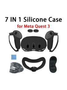 Meta Quest 3操縱器用矽膠保護套,防滑防摔vr配件 - 黑色 - 查看 1