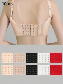 10pcs/Set Women's Elastic Extension Strap With Four Rows Of Hooks For Bra - Multicolor - View 2