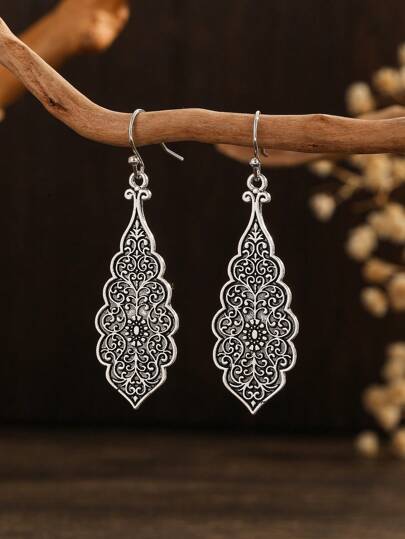 1pair Fashionable Creative Minimalist & Vintage Bohemian Style Earrings Suitable For Women's Daily Wear