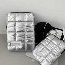 适用于平板电脑和电脑的加厚笔记本电脑包 - 防震时尚设计，适用于 11 英寸、13.3 英寸、14 英寸和 15.6 英寸设备 教师礼物 教师用品 教师包 感谢老师 大学包 大学用品 返校 学校用品 教师学校必需品 大学生 教室笔记本电脑包 教室包 教师储物包 教室整理包 - 銀色 - 查看 6