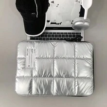 适用于平板电脑和电脑的加厚笔记本电脑包 - 防震时尚设计，适用于 11 英寸、13.3 英寸、14 英寸和 15.6 英寸设备 教师礼物 教师用品 教师包 感谢老师 大学包 大学用品 返校 学校用品 教师学校必需品 大学生 教室笔记本电脑包 教室包 教师储物包 教室整理包 - 銀色 - 查看 4