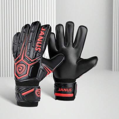 1 Pair Latex Football Goalkeeper Gloves Adults Youth Thickened Football Comfortable Breathable Durable Anti-Slip Professional Protection Match Training Goalkeeper Soccer Outdoor Sports Men Women Goalkeeper Goalie Gloves