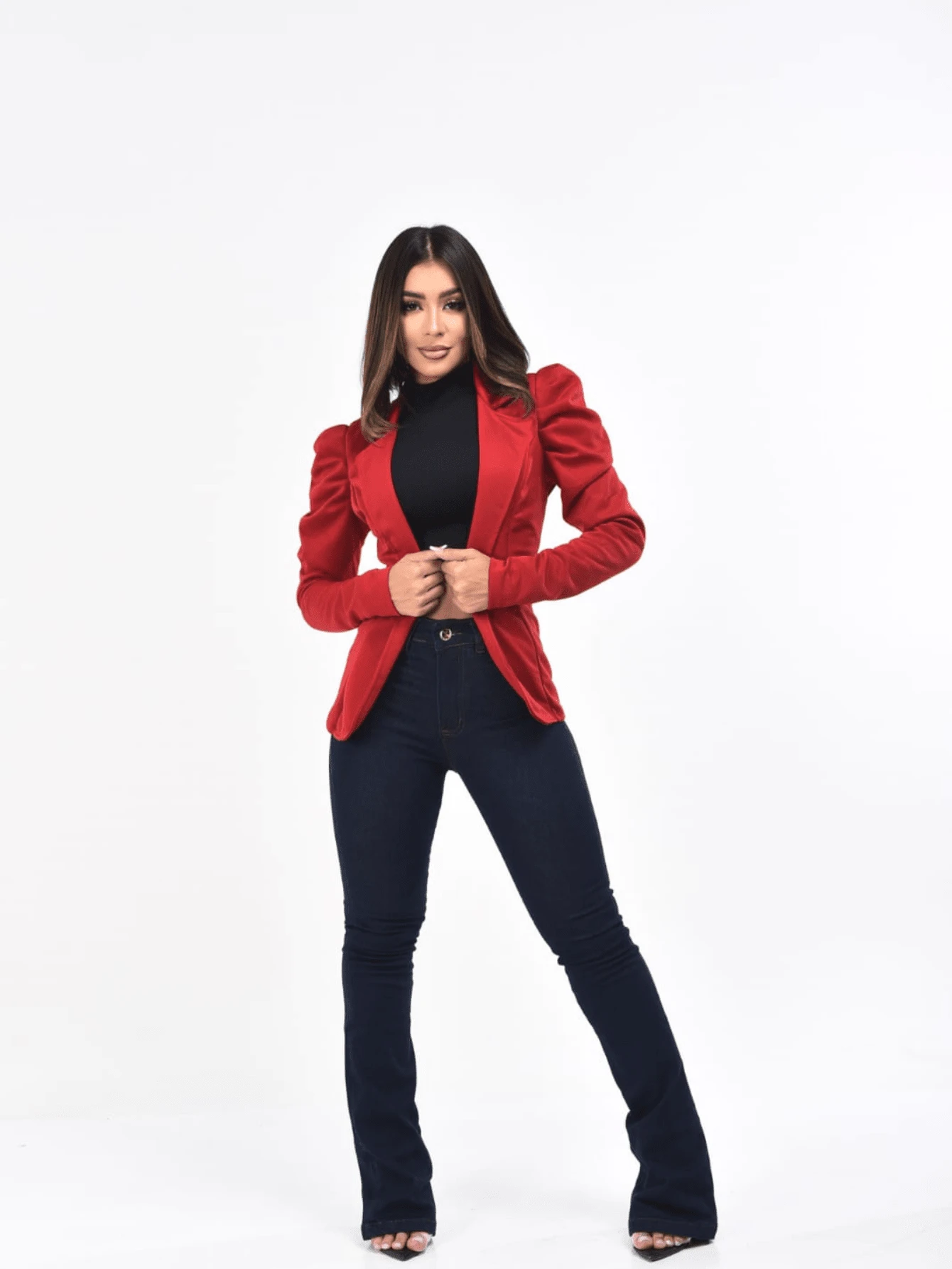 Women Blazers - 紅色 - 查看 1