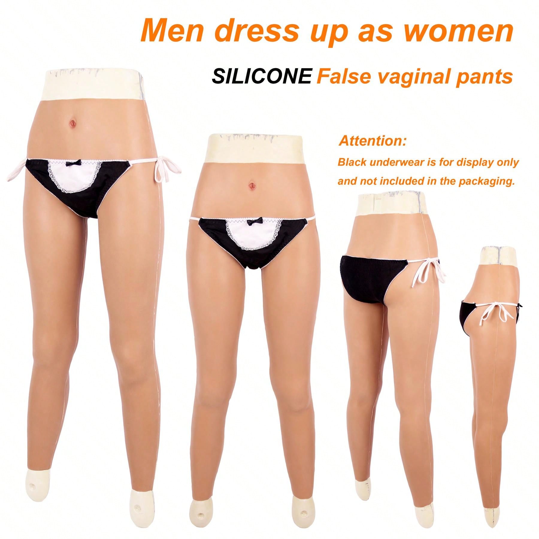 1pc Silicone Full Length Pants & Body Shaper For Men Transforming Into Women, With Realistic