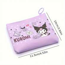 Sanrio 1Pc Cute Coin Purse Wallet Kawaii Cartoon Anime Key Pouch For Travel Storage Bag,Makeup Bag,Cosmetic Bag,Vacation Organizer,Large Capacity Makeup Organizer Makeup Case, For Lipstick, Brush, Skincare, Mobile Phone, Coin, Small Items, For Home,Gift,Vacation And Festival Halloween Christmas Multifunctional Use