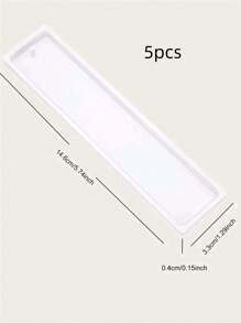 DIY 水晶树脂空白书签模具、尺子模具、镜子装饰 - 白色 - 查看 5