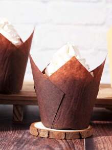 Tulip Cupcake Liners, Muffin Liners For Baking By Baker's Signature – Parchment Paper Cups Cupcake Wrappers – Perfect Size, Sturdy, Greaseproof & Easy To Use-25/50/100/120pcs