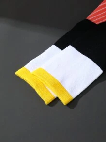 CREATOR SOCKS - 1 đôi tất cổ cao họa tiết sushi độc đáo, thoải mái và thoáng khí, quà tặng độc đáo cho các cặp đôi, dịp lễ, ngày Valentine, Giáng sinh. - Đen và trắng - Xem 4