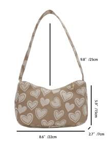 Solid Color Lightweight Shoulder Bag With Luxurious And Elegant Design Valentines - Khaki - View 2