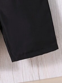 Young Boy Summer Casual Letter Print Short Sleeve T-Shirt And Shorts