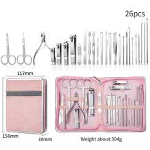 Juego De Cuchillos De Pedicura De Acero Inoxidable De 26 Pie - Rosa - Ver 5