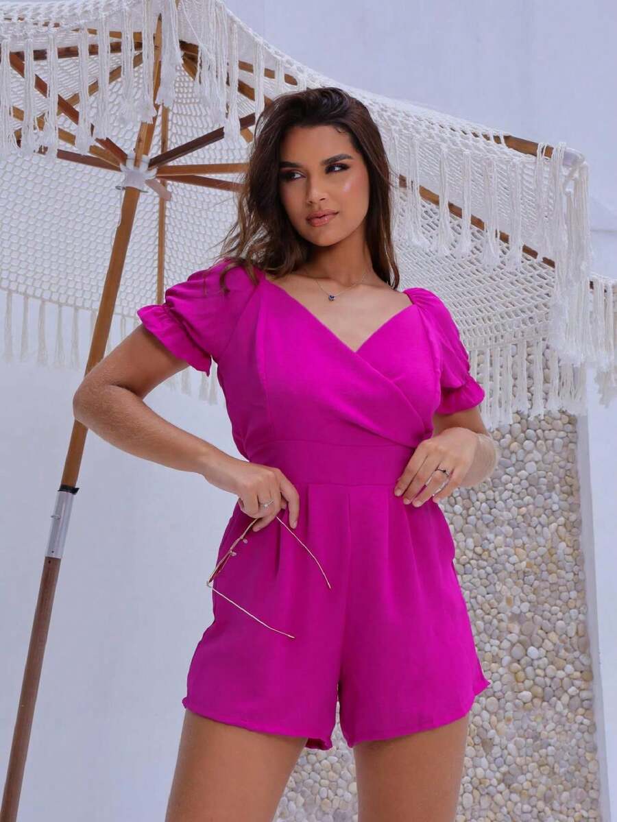 Women Bodysuits - 玫瑰紅 - 查看 1