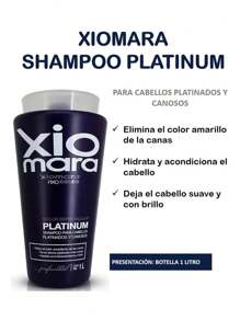 Shampoo Matizador De Canas Profesional Xiomara 1 Lt - Albaricoque - Ver 3