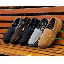 Men's Microsuede Memory Foam Slippers - Cozy Moccasin House Shoes For Ultimate Comfort - Màu xám đen - Xem 7