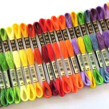 12/24/36/50/100/200/250 Colors 6-Strand 8m Embroidery Floss, Random Color Labels, Suitable For Cross Stitch, Embroidery, Handcraft DIY, Home Textile, Garment Embroidery Threads - Multicolor - View 8