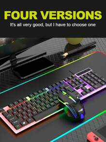 LDKai LED Backlit Illuminated Mechanical Gaming Keyboard And Mouse Set - White - View 4