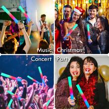 Christmas Decoration 30 PCS LED Light Up Foam Glow Sticks Bulk Colorful RGB Stick Glow In The Dark Party Supplies For Birthday Wedding Christmas Rave Party,Glow Party Supplies - 30 Pieces - View 9