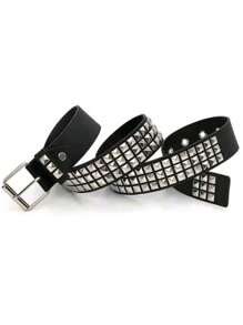ACESSÓRIOS Nova Moda Do Punk Rebite Cinto Para Mulheres Lantejoulas Personalidade Estilo Concave Fresco