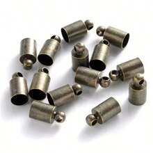 20入/包圓形繩端蓋 2 3 4 5 6 7 8 9 10mm 壓接端蓋接頭，適用於珠寶手工製作手鍊項鍊 - 20Pcs/Lot - 查看 20