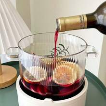 1 set Olla de cocina de vidrio con tapa, 54 oz Juego de utensilios de cocina de vidrio borosilicato resistente al calor, olla para cocinar a fuego lento con tapa para sopa, leche, comida para bebé - Olla sopera de vidrio+tapa - Ver 8