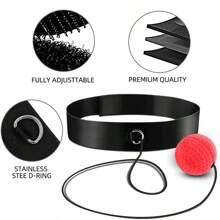 拳擊反應球套裝頭帶,練習拳擊速度和靈活度訓練器材 - 彩色 - 查看 2