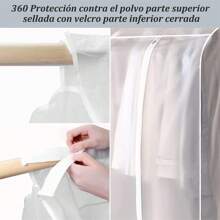 Fundas para ropa, bolsa, organizador, almacenamiento - Blanco - Ver 10