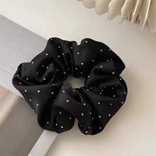 3pcs Rhinestone Decor Organza Women Hair Ties Satin Ponytail Holder Simple Elegant Fashionable,Dopamine Scrunchies Scrunchy Hair Ties, Casual
