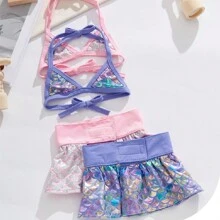 小狗性感胸罩裙,可調節肩帶狗比基尼套裝,美人魚設計師海灘連衣裙,有趣的夏季衣服 - 彩色 - 查看 4