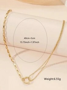 A Set Of 4 Fashion And Unique Stainless Steel Jewelry Set With Circular Decoration And 18K Gold Plating, Suitable For Women To Wear At Banquets Or Weddings. - Yellow Gold - View 8
