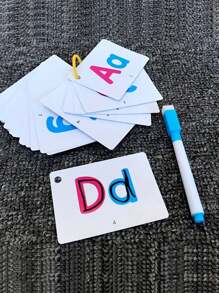 Bộ thẻ từ vựng tiếng Anh thông dụng cho trẻ em Trò chơi trí nhớ Montessori Thẻ quà tặng Đồ dùng dạy tiếng Anh mẫu giáo Thẻ đồ chơi (Hình tròn cố định Màu ngẫu nhiên) Trường học, Học sinh, Văn phòng phẩm, Đồ dùng học tập - Nhiều màu - Xem 2