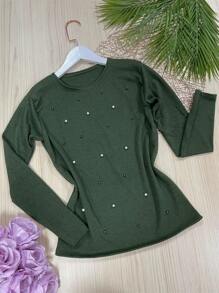 Women T-Shirts - Army Green - View 1