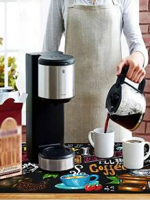 1pc Rubber Drying Pad,Coffee Machine Mat, Handmade Coffee Pot Drain Pad, Dish Drying Mat For Kitchen Counter, Heat Resistant Drainer Mats With Non-Slip Rubber Backed,Diatom Mud Draining Mat,Hide Stain Kitchen Super Absorbent Draining Mat, Easy To Clean Dish Rack Pad,Great For Kitchen, Coffee Shop, Bar, Festival, Party, Home Decoration - Black - View 8