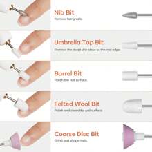 Modelones 24Pcs Nail Drill Bit Set, 3/32" Ceramic Diamond Carbide Nail Drill Bits, Acrylic Gel Nail Bit Kit, Cuticle Remover Bits For Acrylic Gel Dip Powder Nail Manicure Pedicure - 彩色 - 查看 5