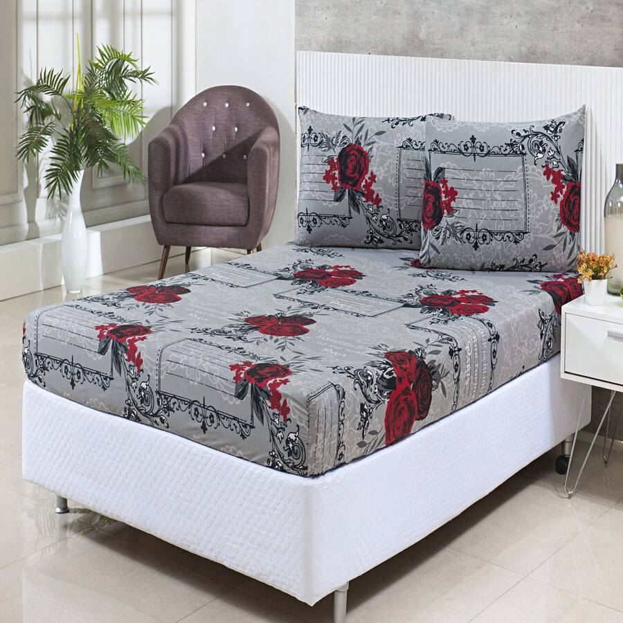 Sheet Sets With Pillowcases - 淺灰色 - 查看 1