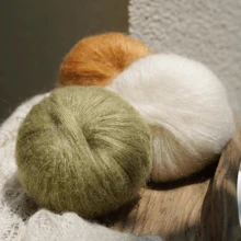 6 Skeins (25g*6) Angora Knitted Yarn, Suitable For Knitting Sweaters, Shawls, Jackets, Skirts, Etc. - Multicolor - View 4